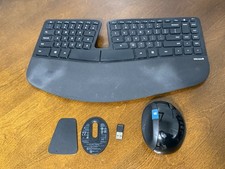 Microsoft Sculpt Ergonomic Wireless Desktop Keyboard And Mouse WITH USB Dongle picture