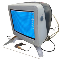 1999 Apple Studio Display 17in M6496 Graphite Vintage CRT Monitor Tested Working picture