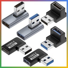 USB 3.1 Adapter 90 Degree 6 Pack 10Gbps Male Female Extension Connector 6 Types picture