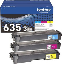 Brother Genuine TN635C, TN635M, TN635Y Standard Yield Cyan/Magenta/Yellow Toner  picture