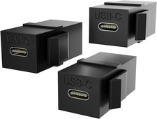 USB C Keystone Coupler 3-Pack 10Gbps for Wall Plate picture