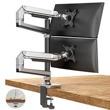 Premium Monitor Stand for Desk, High-Grade Aluminum Stacked Monitor Dual Silver picture