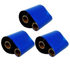 3 Pack 4.33” x 1476’ Thermal Wax Ribbon Enhanced Wax Resin Zebra Desktop Printer picture