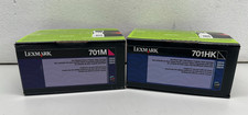 GENUINE SET 2 LEXMARK TONER CARTRIDGE 701HK 701M CS310-CS510 NEW SEALED picture