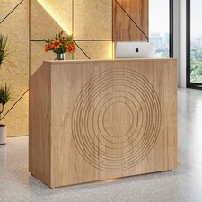 Tribesigns Reception Desk Counter YS0138 47 inch Oak Modern picture