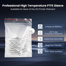 PTFE 600Pcs Suitable for SUNLU Filament Connector, 3D Printer Filament 1.75mm... picture