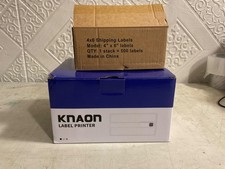 KNAON BLUETOOTH THERMAL SHIPPING LABEL PRINTER, 4X6 PORTABEL THERMAL - WHITE picture