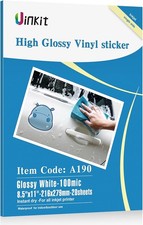Premium Glossy Printable Vinyl Sticker Paper 20 Sheets 8.5
