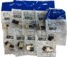 Leviton 5G108-RI5, CAT 5e Snap-In Jack - Ivory - Lot of 9 - New picture