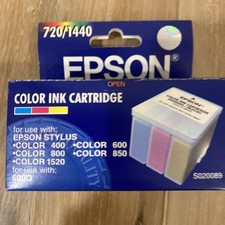 NEW OEM Genuine Epson S020089 Color Cartridge 720/1440 Expired 12/2000 Open Box picture