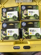LOT OF 4 Genuine HP 935XL Yellow High Yield Ink Cartridge C2P26AN OEM Exp 01/23 picture