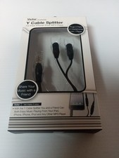 Headphone Earbud Y Splitter Adapter Cable 3.5mm RCA Jack, Smart Iphone, Ipad. picture