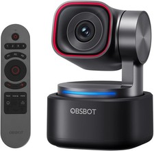OBSBOT Tiny 3 AI-Powered Spatial Audio 4K Webcam PTZ Camera with Remote Control picture