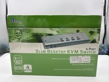 AirLink101 AKVM-4 Slim 4-Port KVM Switch - With 4 Sets KVM Cables - 2004 Retro  picture