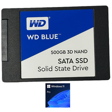 WD Blue 500GB 3D NAND SSD with Windows 11 Pro for Dell HP Lenovo ASUS IBM Acer picture