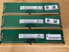 Lot of 3 - SK hynix 8GB PC4-3200AA DDR4 288-Pin DIMM Non-ECC HMA81GU6DJR8N-XN picture