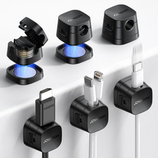 organizadores de cables magneticos adhesivos paquete de 6 piezas para escritorio picture