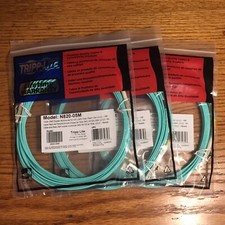 (3) Tripp Lite N820-05M 5M 10GB Duplex Multi 50/125 OM3 LSZH Fiber Patch Cables picture