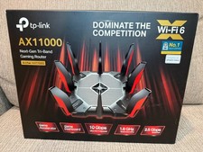 NICE TP-LINK Archer AX11000 Tri-Band Wi-Fi 6 Gaming Router - Black/Red picture