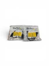 StarTech IEC C14 to NEMA 5-15R Power Extension Cord 1ft 10A Black LOT OF 2 picture