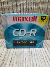 Maxell CD-R Computer Use 700 mb 80 Min Discs - 10 Pack New  picture