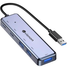 USB 3.0 Hub 5 in 1, USB Splitter with USB-C Power Port, USB-C Data Port, USB ... picture