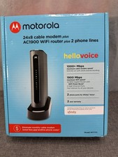 Motorola MT7711 24x8 Cable Modem Plus AC1900 WiFi Router & 2 Phone Line Open Box picture
