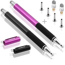 2 Pcs 2-in-1 Precision Disc Stylus for Touch Screen Devices + 4 Disc Tips, 2 Fib picture