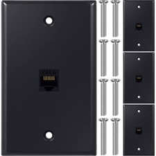 4 PCS Ethernet Wall Plate Single Port RJ45 Cat6 Female To Female Inline picture