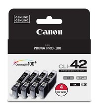 Canon Pixma Pro 100 Inkjet Printer Ink 2 Photo Black 1 Gray 1 Light Gray picture