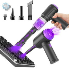 Meudeen 14500 Pa Computer Vacuum Cleaner Mini & 110000RPM Compressed Purple NEW picture