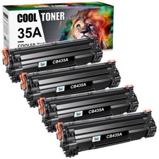 4 PK Black Toner Cartridge CB435A 35A For HP Laserjet P1005 P1006 P1003 Printer picture