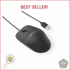 Amazon Basics 3-Button USB Wired Mouse with Responsive Tracking, Plug & Play, Co picture