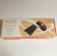 Gyration Air Mouse Elite Wireless Low Profile Slim Keyboard & Mouse Bundle Black picture