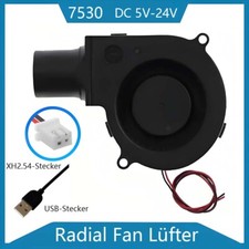 7530 Brushless Centrifugal Worm Gear Fan With round head DC 5V-24V Humidifier picture