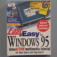 Que NewMedia Fast & Easy for Windows 95 Interactive Multimedia PC CD-ROM - NEW picture