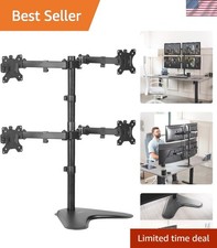 Quad 13 to 30 inch Monitor Free-Standing Mount, Fully Adjustable Desk Stand, ... picture