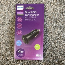 Philips USB-C and USB-A Laptop Car Charger (DLP2557/37) Total 22.5 Watt picture