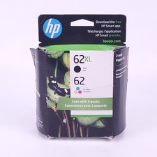 HP N9H67FN (62XL + 62) Black High Yield Tri-Color Combo Pack Cartriges Exp 4/25 picture