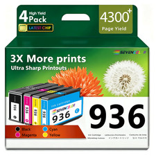 936 Ink Cartridges (4-Pack, KCMY) | Works with OfficeJet 9120, Pro 9120 Printers picture