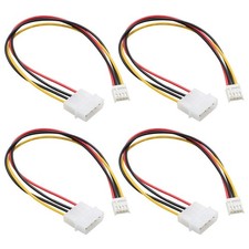 ThtRht 4 Pack Molex to Floppy Adapter 4 Pin IDE 4P FDD Hard 20 cm, Black picture