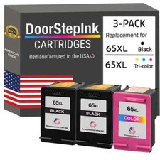 DoorStepInk Compatible Ink Cartridges For HP 65XL 2 Black / 1 Color 3-Pack-USA picture