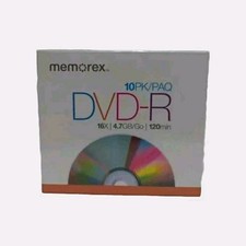 New Memorex 10-Pack DVD-R Recordable Discs 16X 4.7GB 120Min Blank Media picture