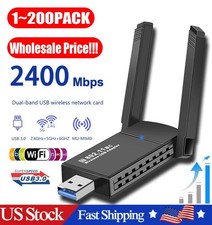 USB 3.0 Wireless WIFI Adapter 1300Mbps Long Range Dongle Dual Band Network lot picture