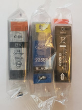 C-225BK Black Inkjet Cartridges for Canon (Lot of 3) Sealed picture