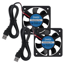 2-Pack 50mm Fan 5V USB Brushless DC Cooling Fan, 5V Brushless DC Cooling Fan for picture