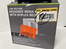 Commercial Electric Low Voltage Recessed Media Plate with Duplex Receptacle picture