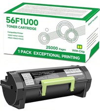 56F1U00 Black High Yield Toner Cartridge for Lexmark MS521 MX521 MX522 MX521 picture