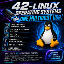 42 LINUX OS IN ONE USB DRIVE / MULTIBOOT | 128GB BOOTABLE USB  | FAST SHIP picture