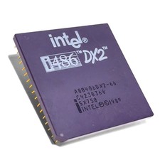 Intel i486 DX2-66 Ceramic PGA CPU Processor (A80486DX2-66 SX750) Vintage 1990s picture